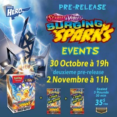 Pokemon – 2e Pre-release - Scarlet & Violet - Surging Sparks – 2 Novembre à 11h